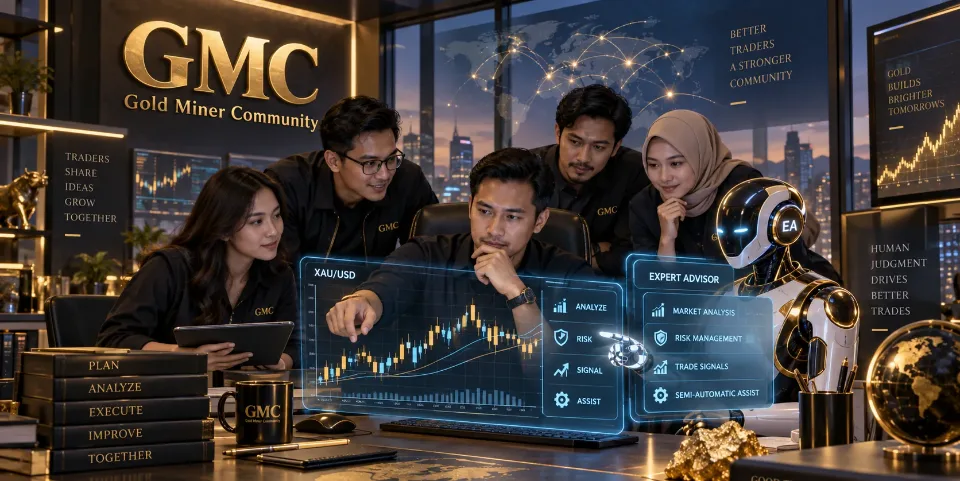 Komunitas trader Gold Miner Community menggunakan teknologi trading emas