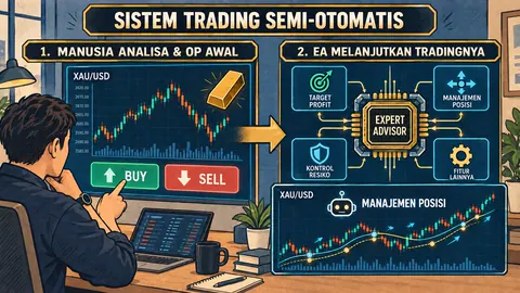 Pratinjau skema sistem trading Semi-Otomatis